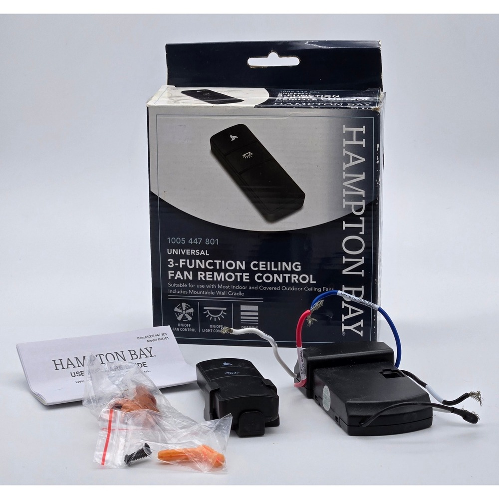 Hampton Bay Ceiling Fan 3-Function Remote Control 1005557801 AS IS PARTS REPAIR